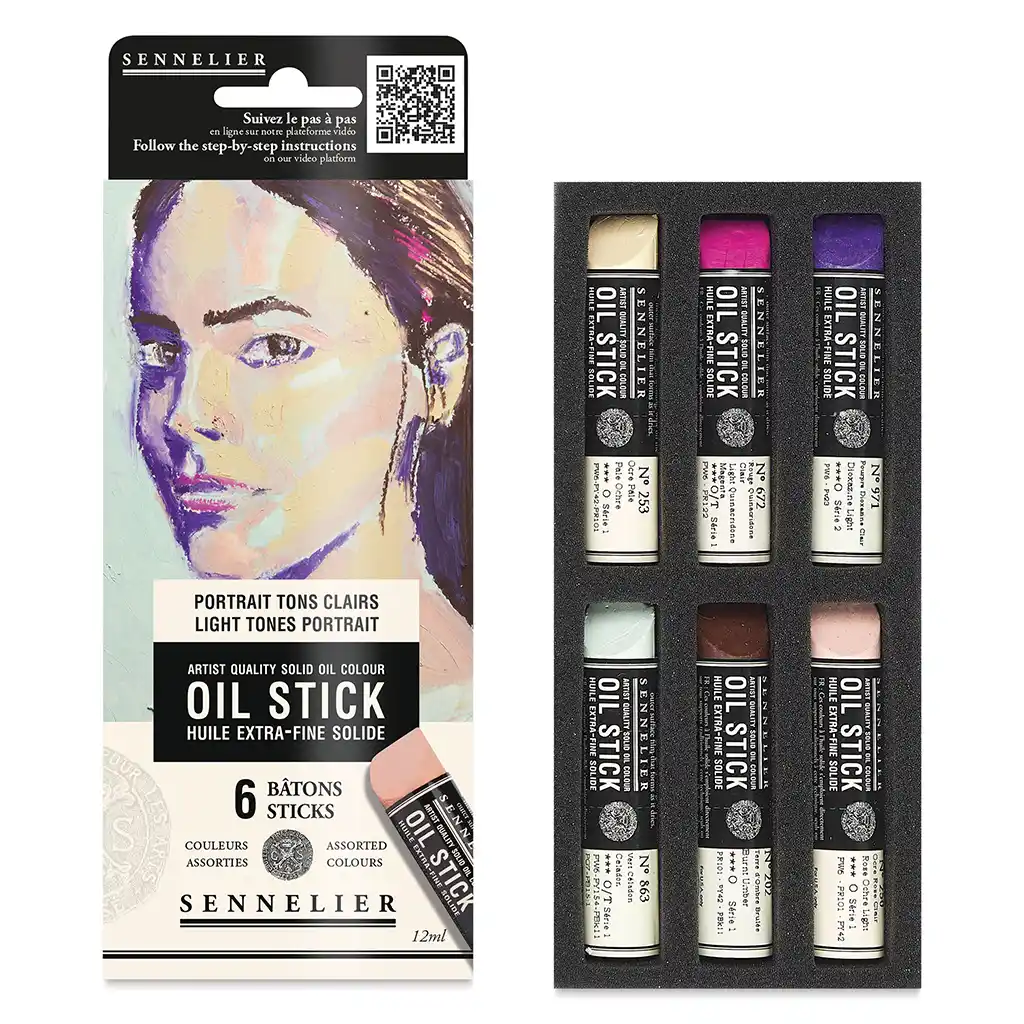 Sennelier Cardboard Box 6 Mini Oil Sticks - Image 3