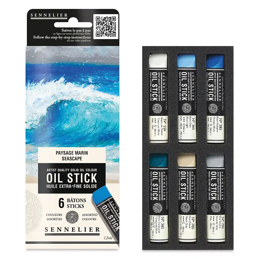 Sennelier Cardboard Box 6 Mini Oil Sticks - Image 4