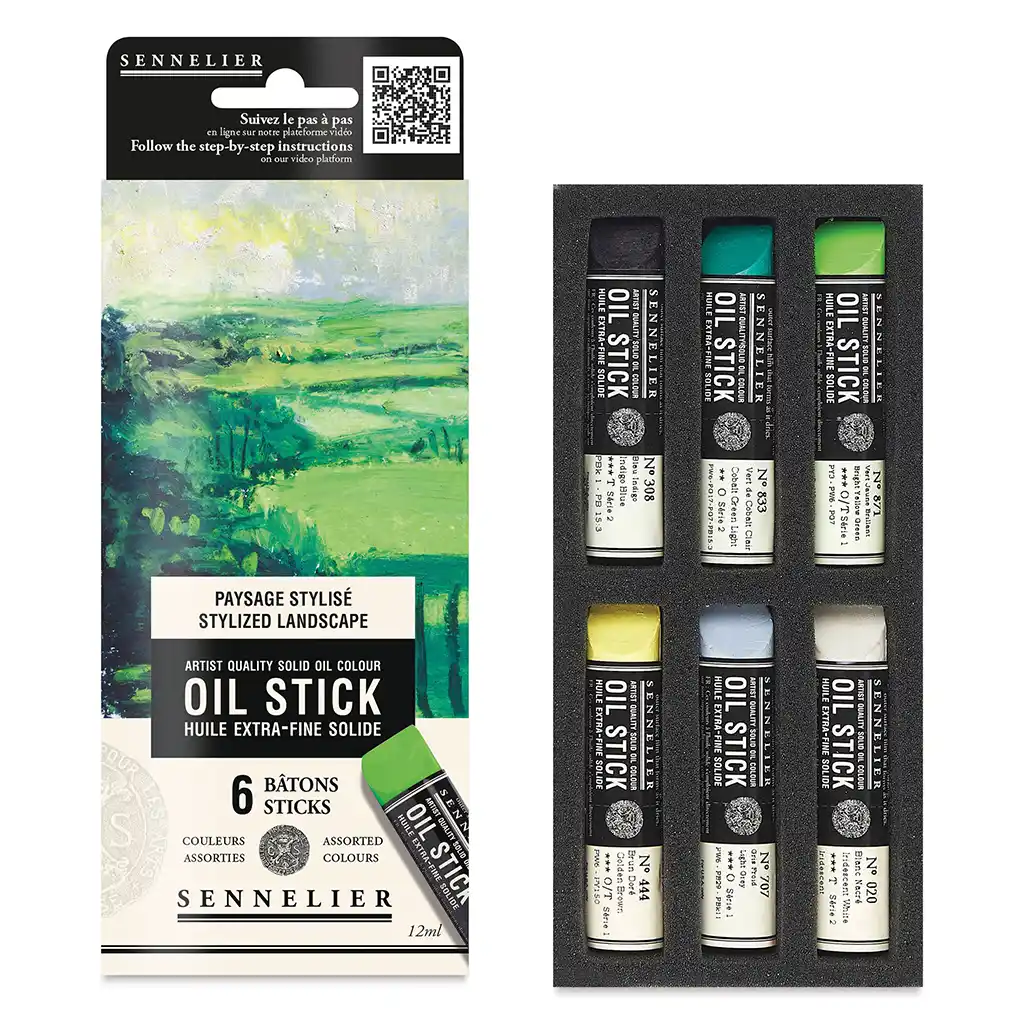 Sennelier Cardboard Box 6 Mini Oil Sticks - Image 5