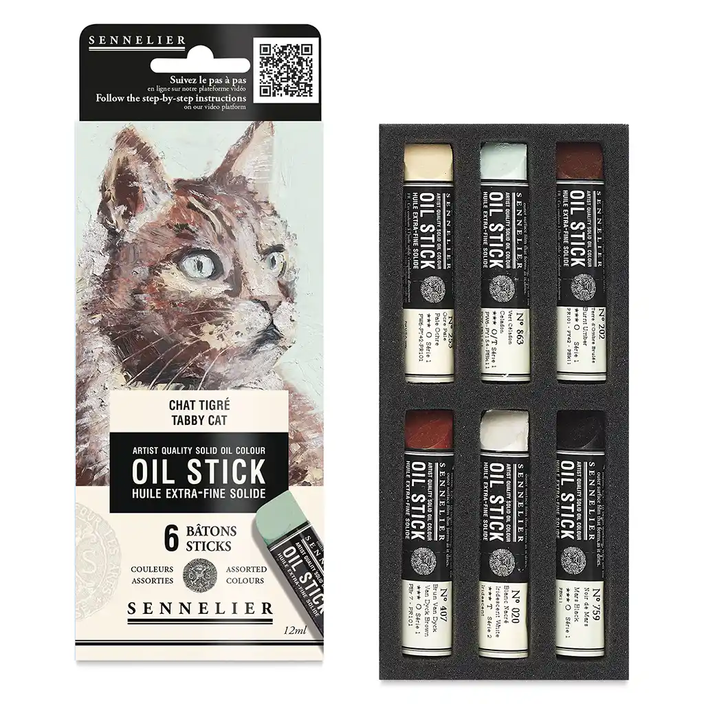 Sennelier Cardboard Box 6 Mini Oil Sticks - Image 6