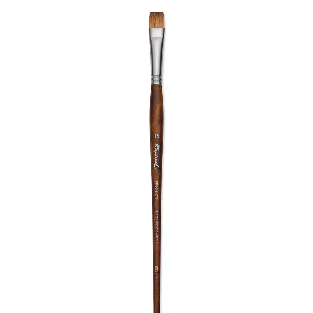 Raphael Precision Acrylic And Oil Short Flat Brush 8938 - Image 2