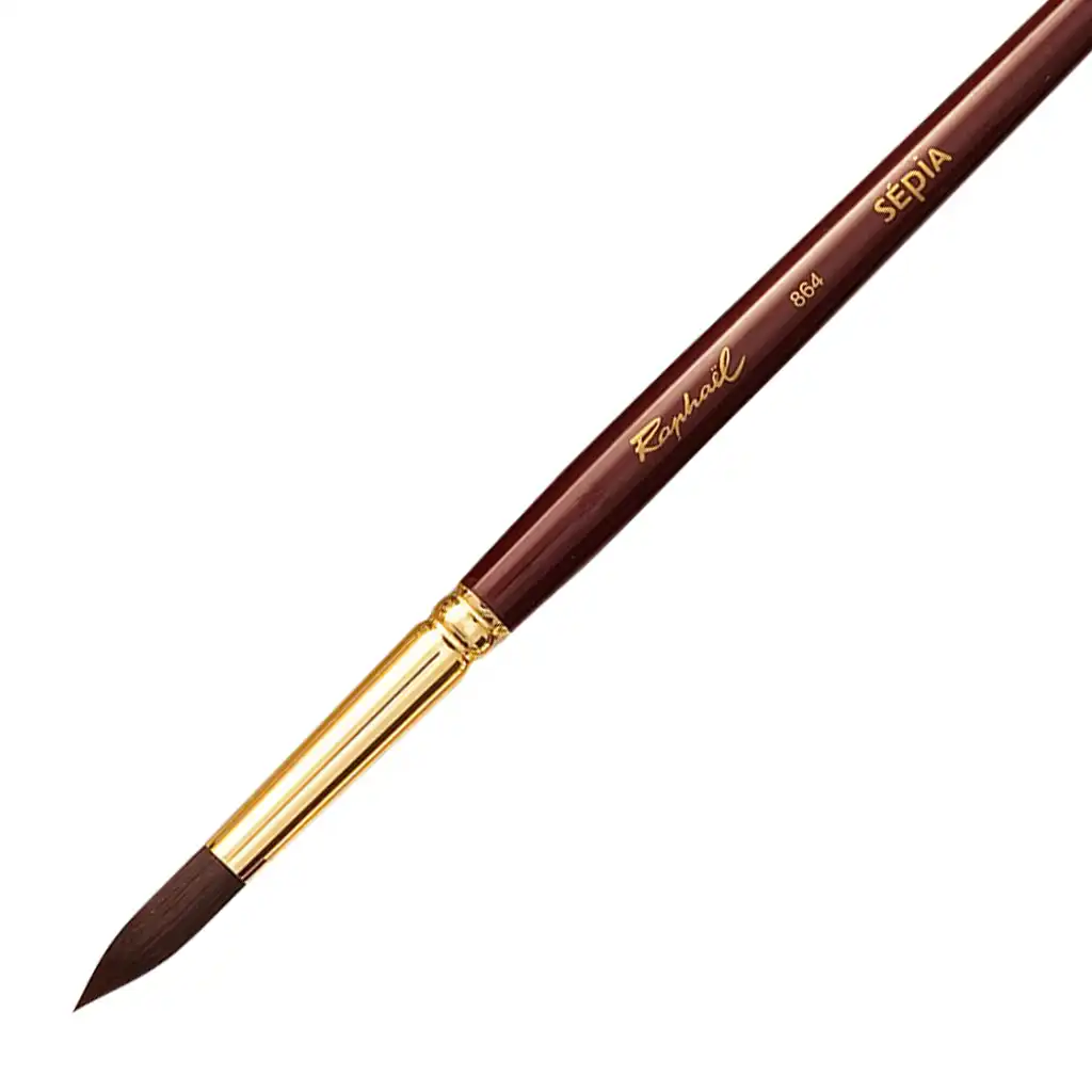 Raphael Sepia Acrylic Round Brush 864 - Image 2