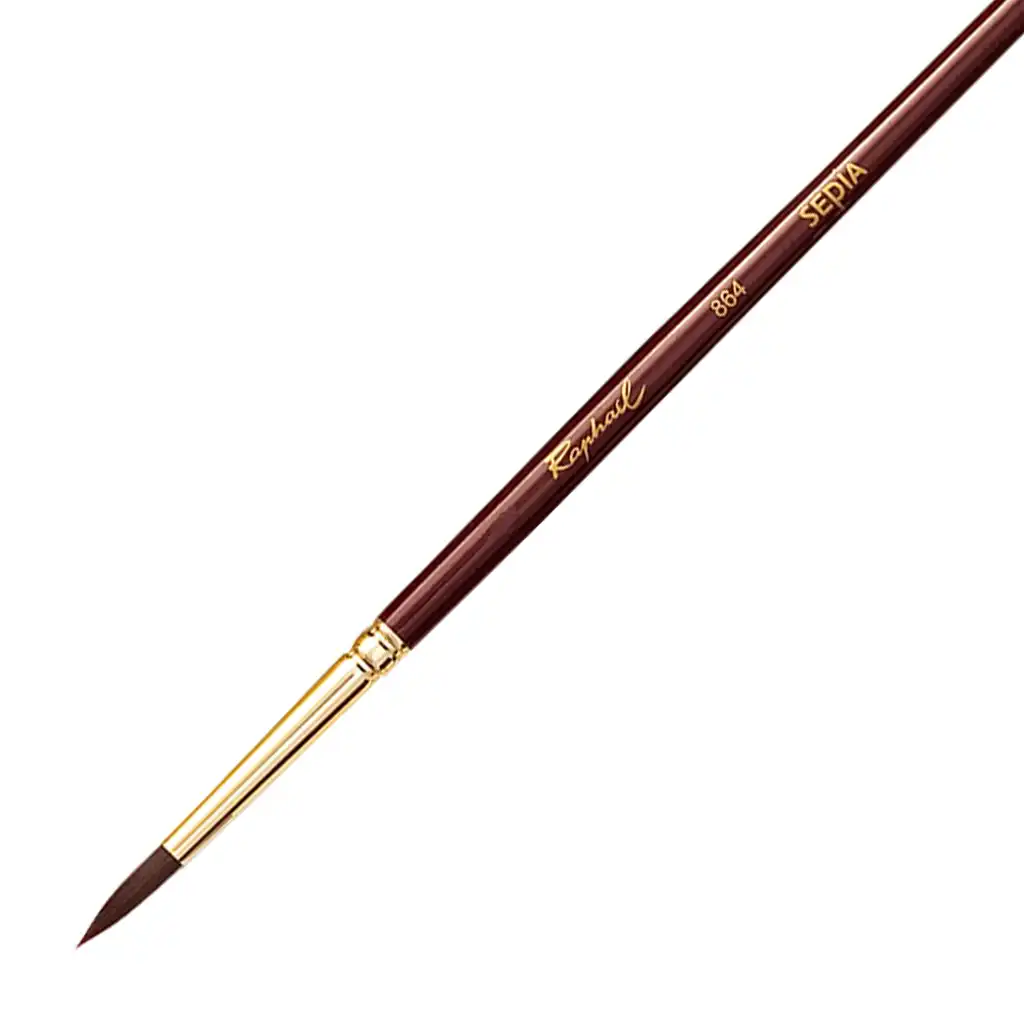 Raphael Sepia Acrylic Round Brush 864 - Image 3