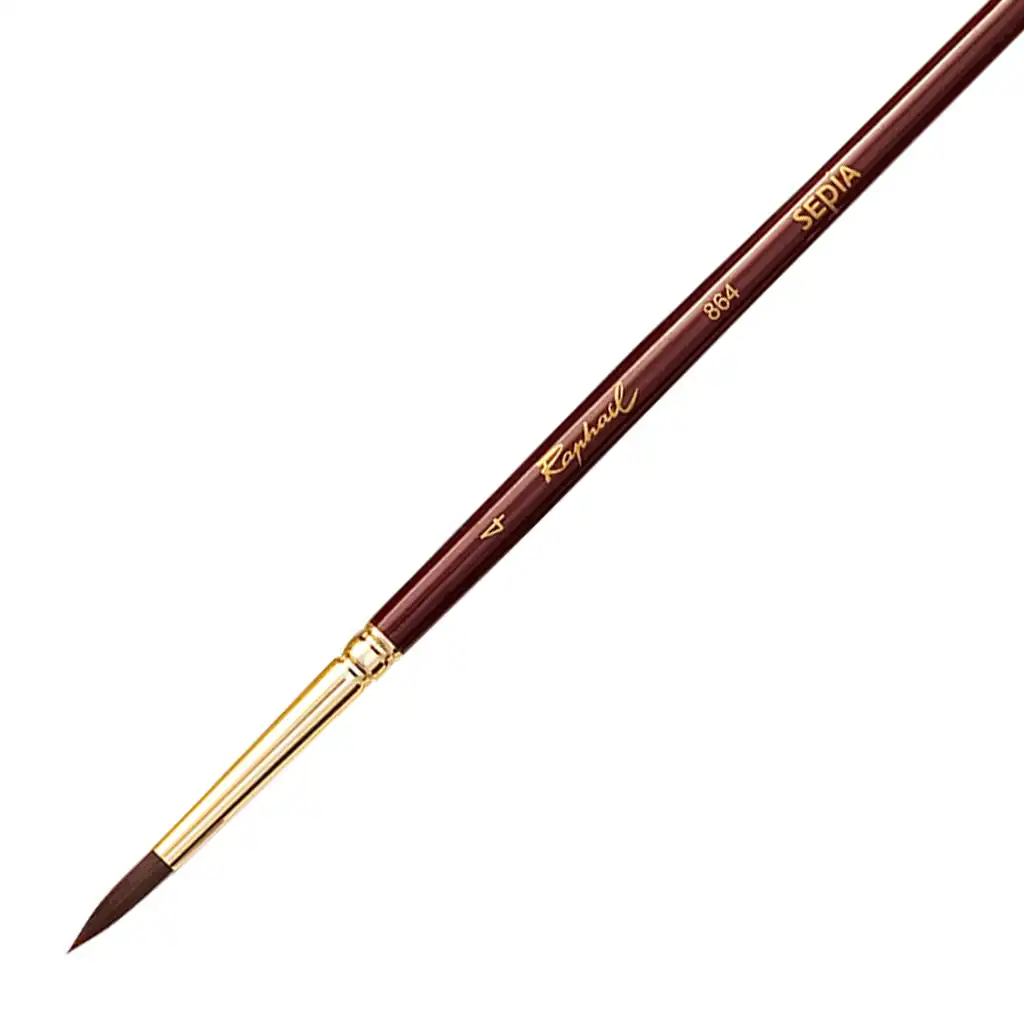 Raphael Sepia Acrylic Round Brush 864 - Image 4