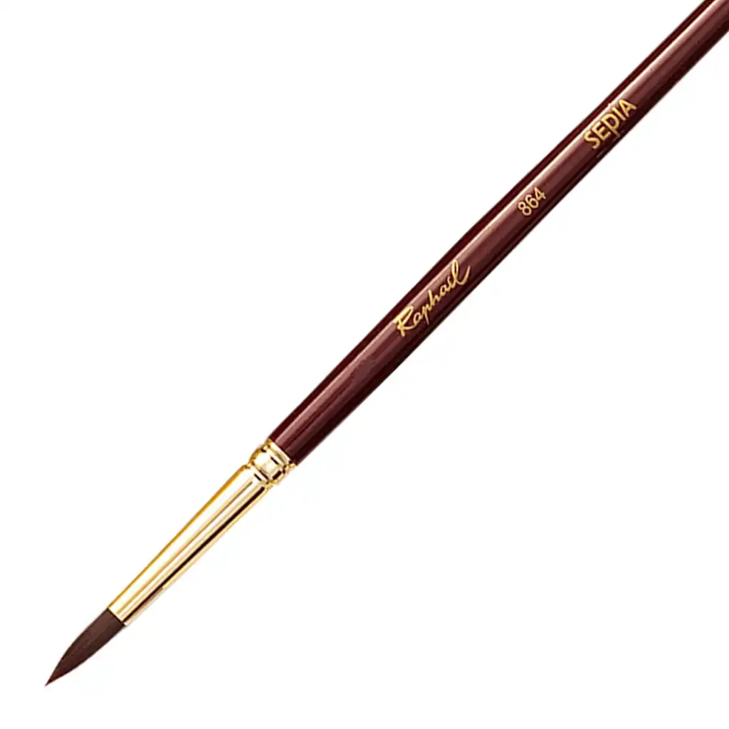 Raphael Sepia Acrylic Round Brush 864 - Image 5