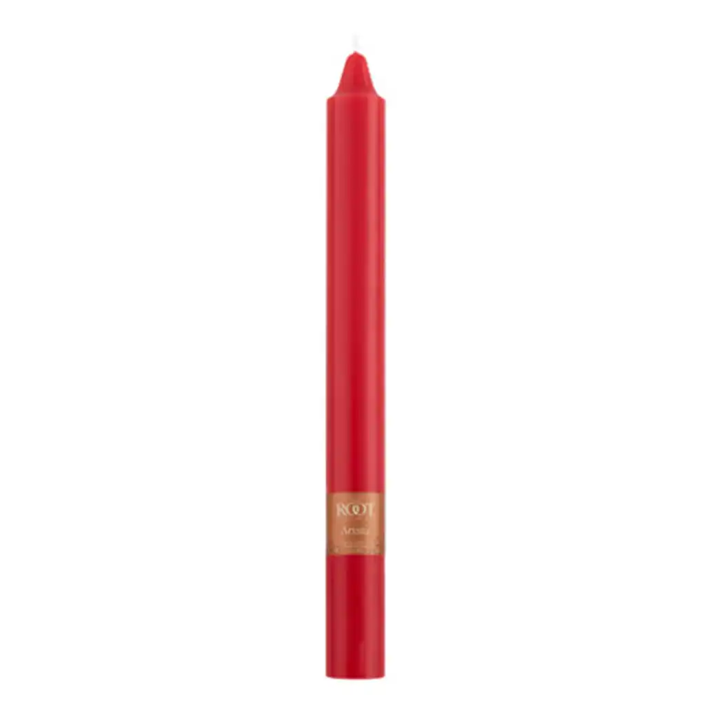 Smooth Arista Candle 9in, Red