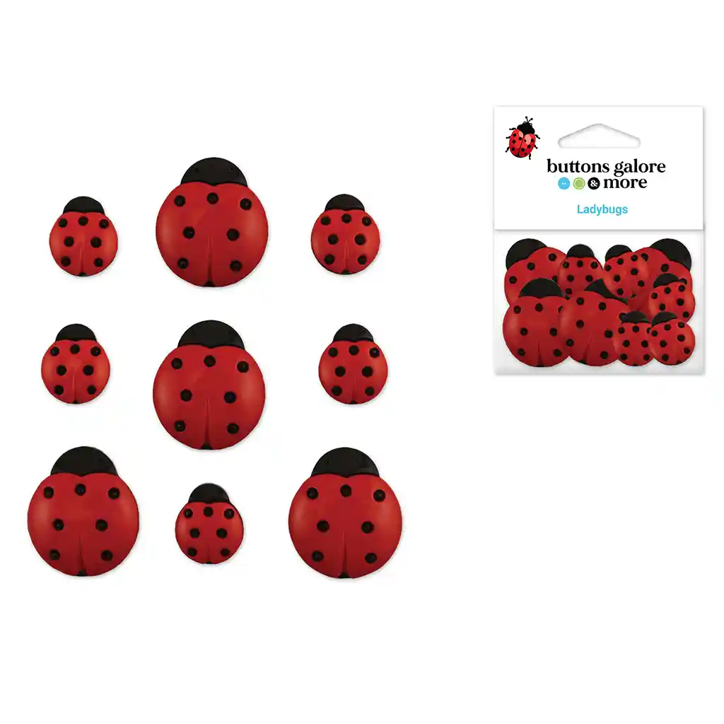 Buttons Galore & More: Craft & Sewing Novelty Buttons  4247 Ladybugs
