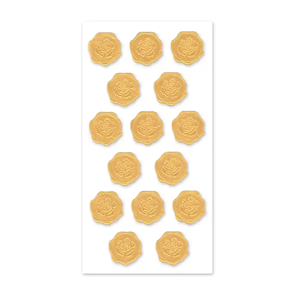 Paper Craft Sticker: 3.9in x 7.2in 3D Wax -Effect Seals 15Pc - Image 3
