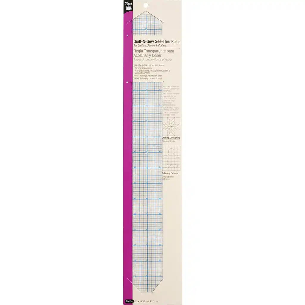 Dirtz Ruler See-Thru 2in x 18in