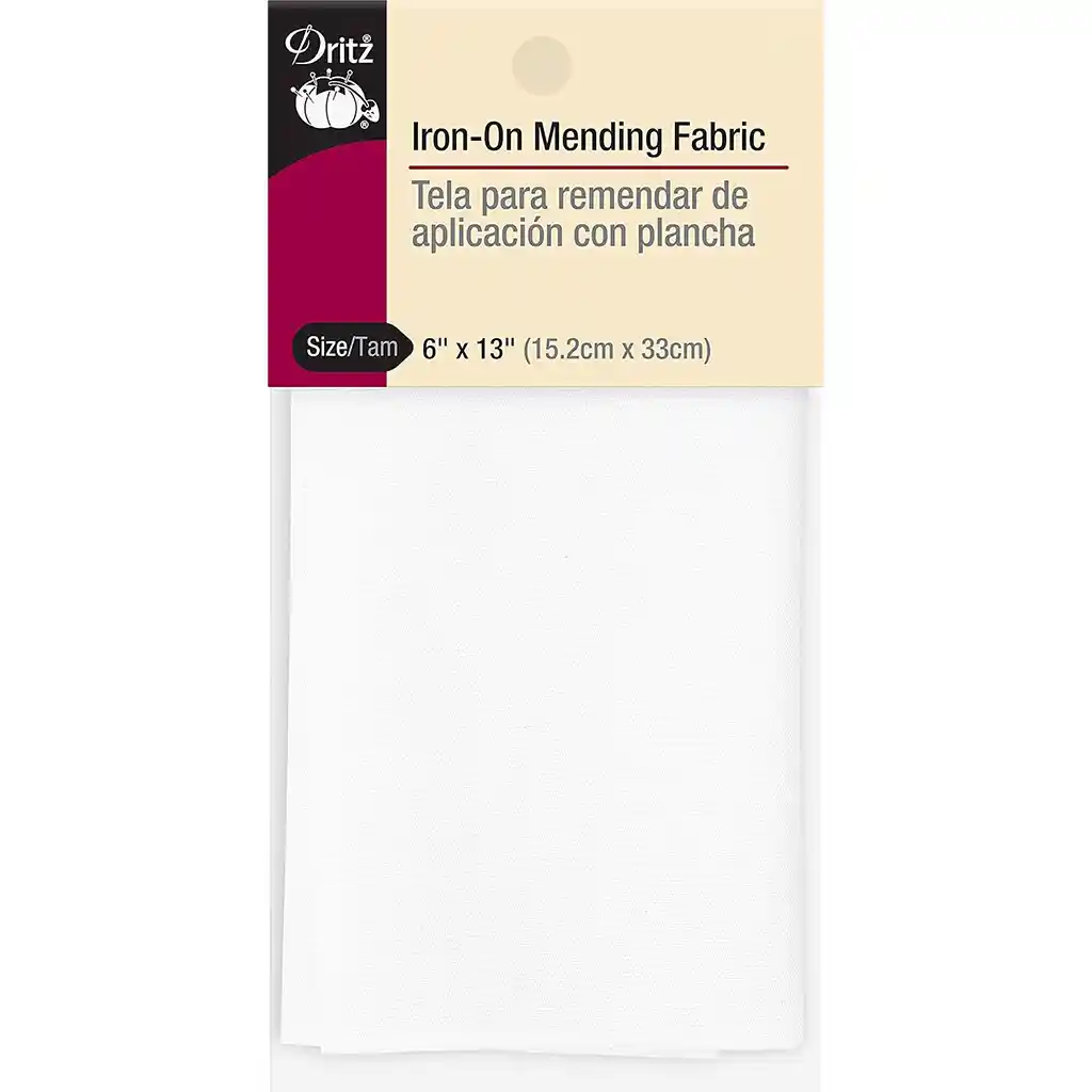 Fabric Mending Iron On 6x13in White