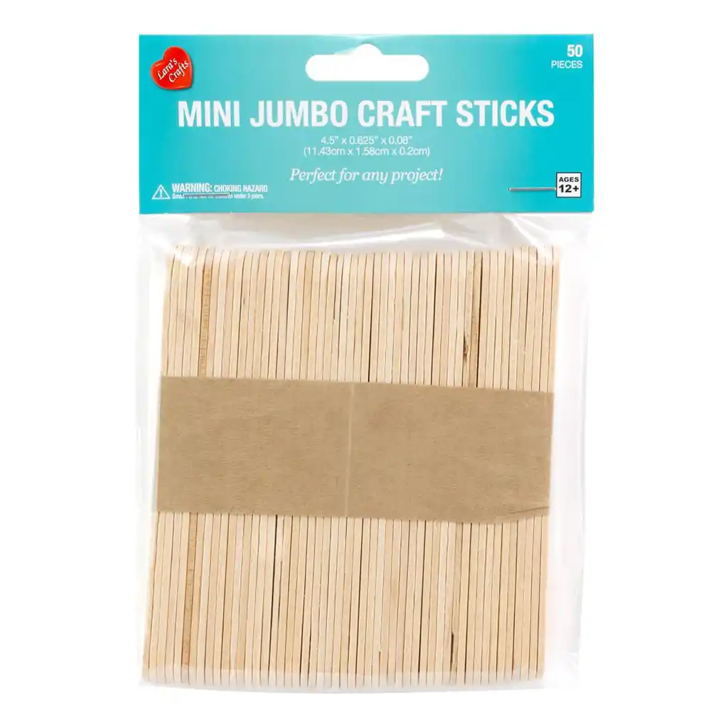 Mini Jumbo Craft Sticks 50/Pkg, 4.5in