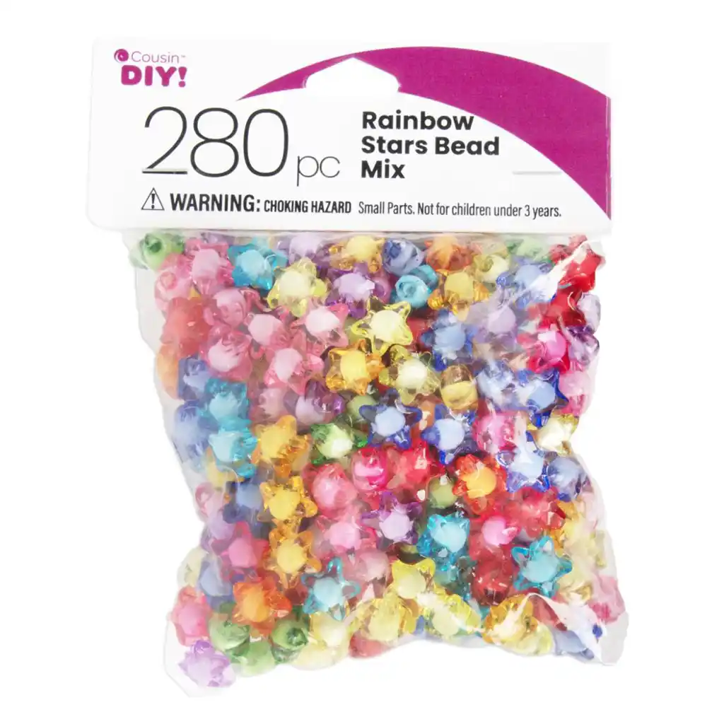 Pastel Stars Bead Mix 280/Pkg