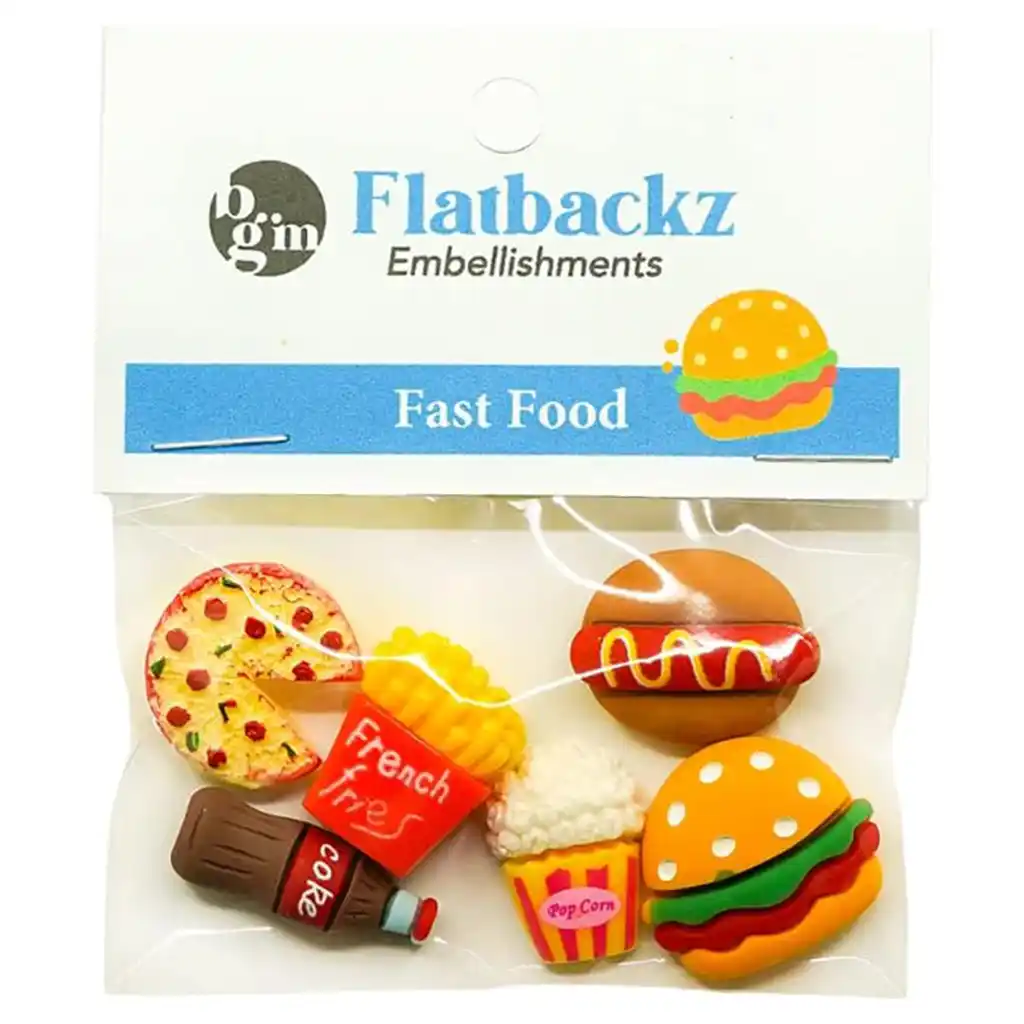 Embellishment Flat Back, Fast Food