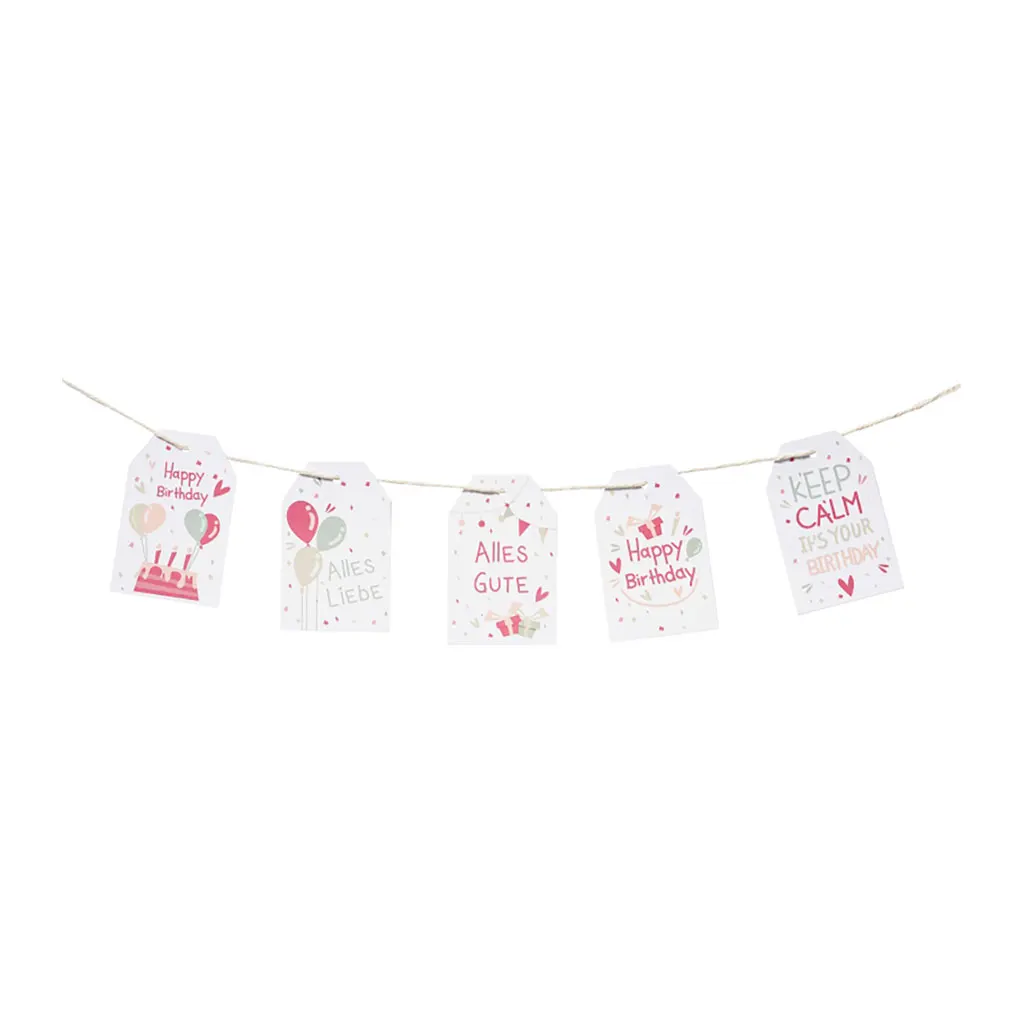Gift Tag Birthday III, 10pcs, Assorted