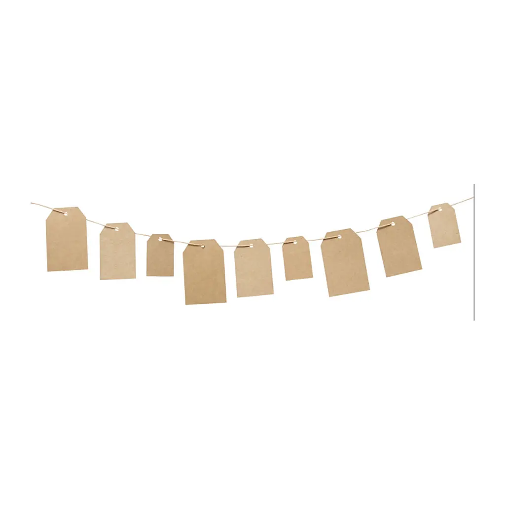 Gift Tags, 5 / 6,5 / 7cm, 30pcs, Assorted, Nature, Rectangular