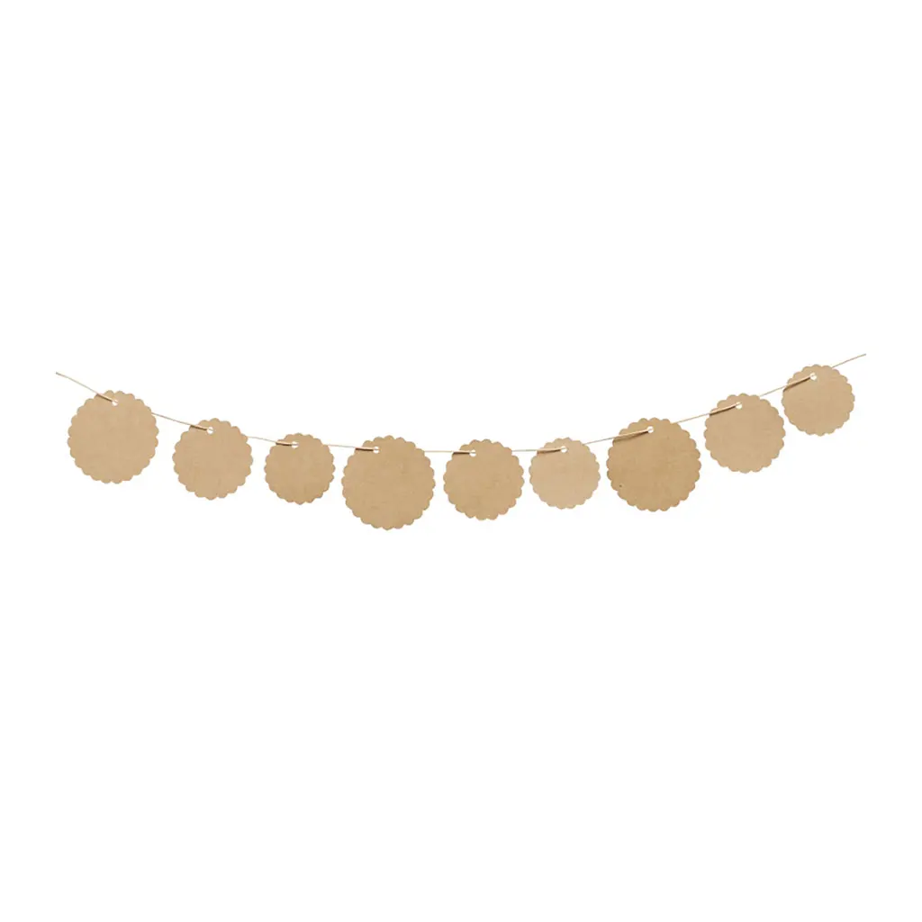 Gift Tags, 4 / 5 / 6cm, 30pcs, Assorted, Nature, Round