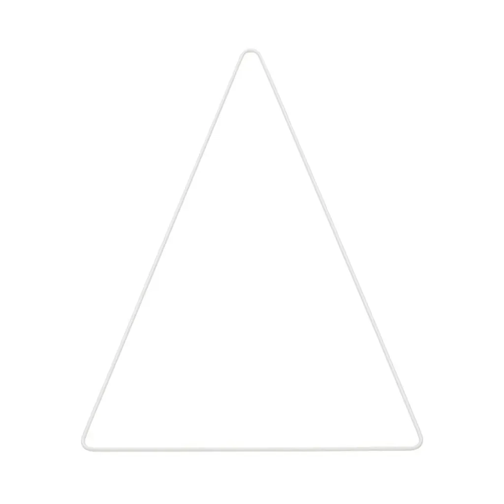 Metallic Triangle, 25 x 40cm, White