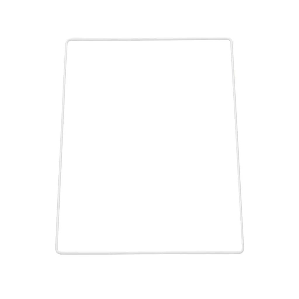 Metallic Rectangle, 25 x 37.5cm, White