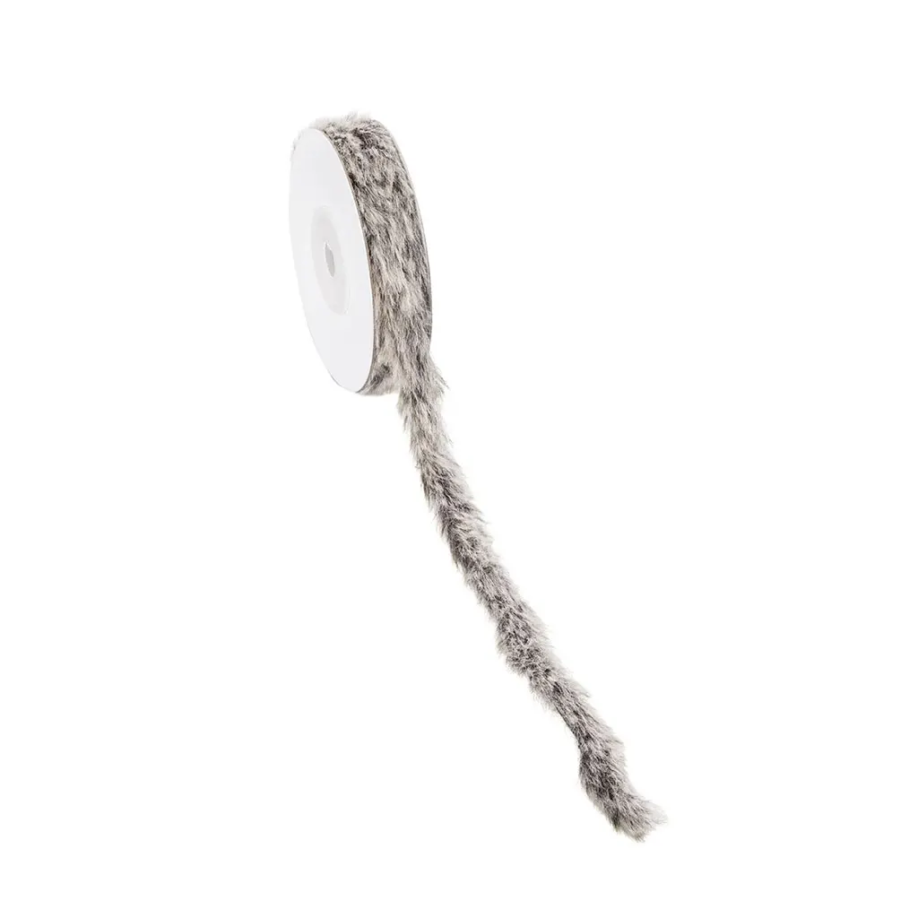 Fur Ribbon 3mm, Dark brown