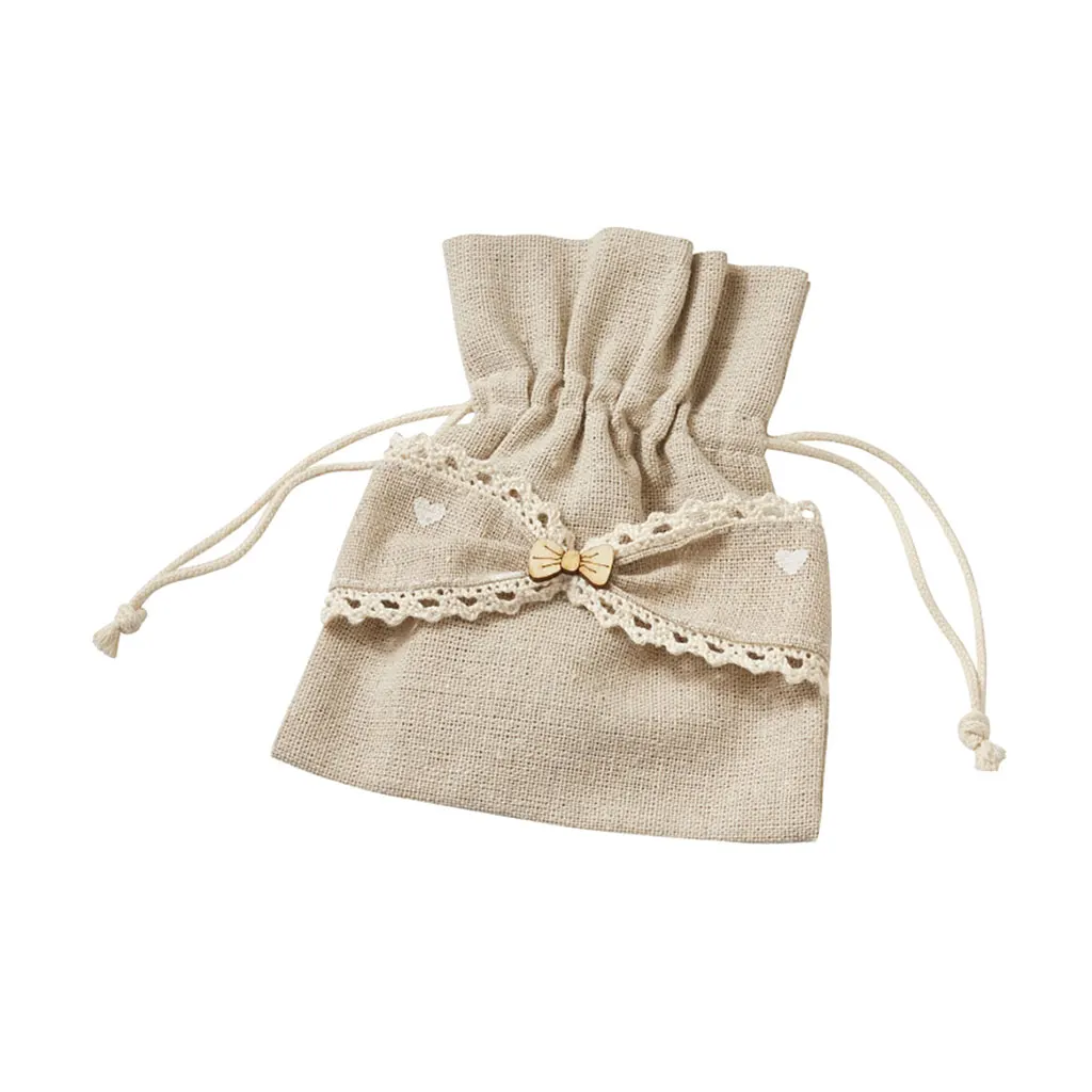 Linen Bags, Design III, 11 x 13cm, 3pcs
