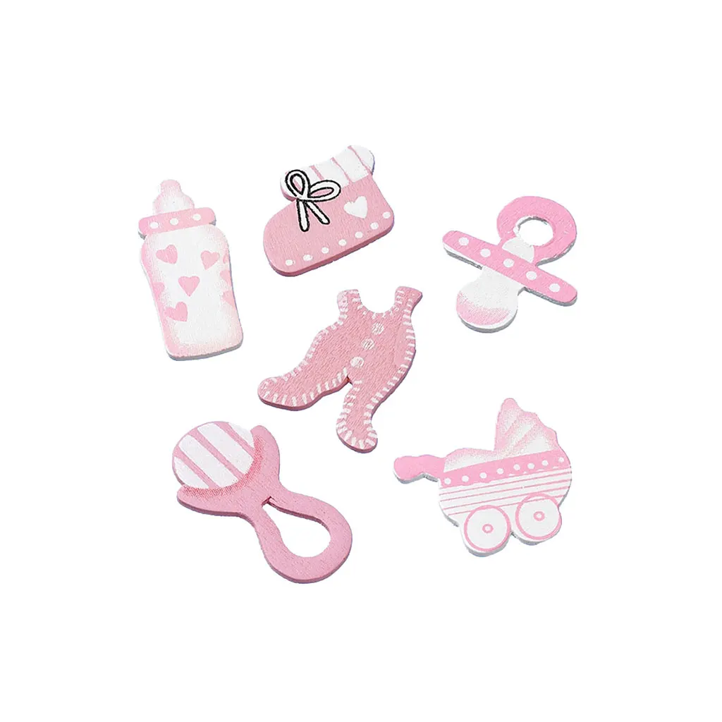 Wooden Decoration to Disperse Baby, Rose, Assorted, 2.5 4cm, 12pcs