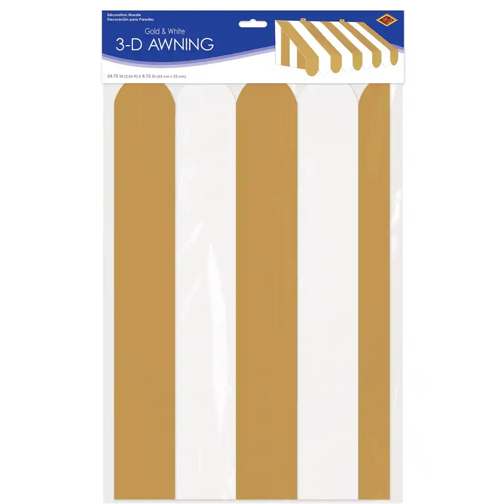 3-D Gold & White Awning Wall Decoration
