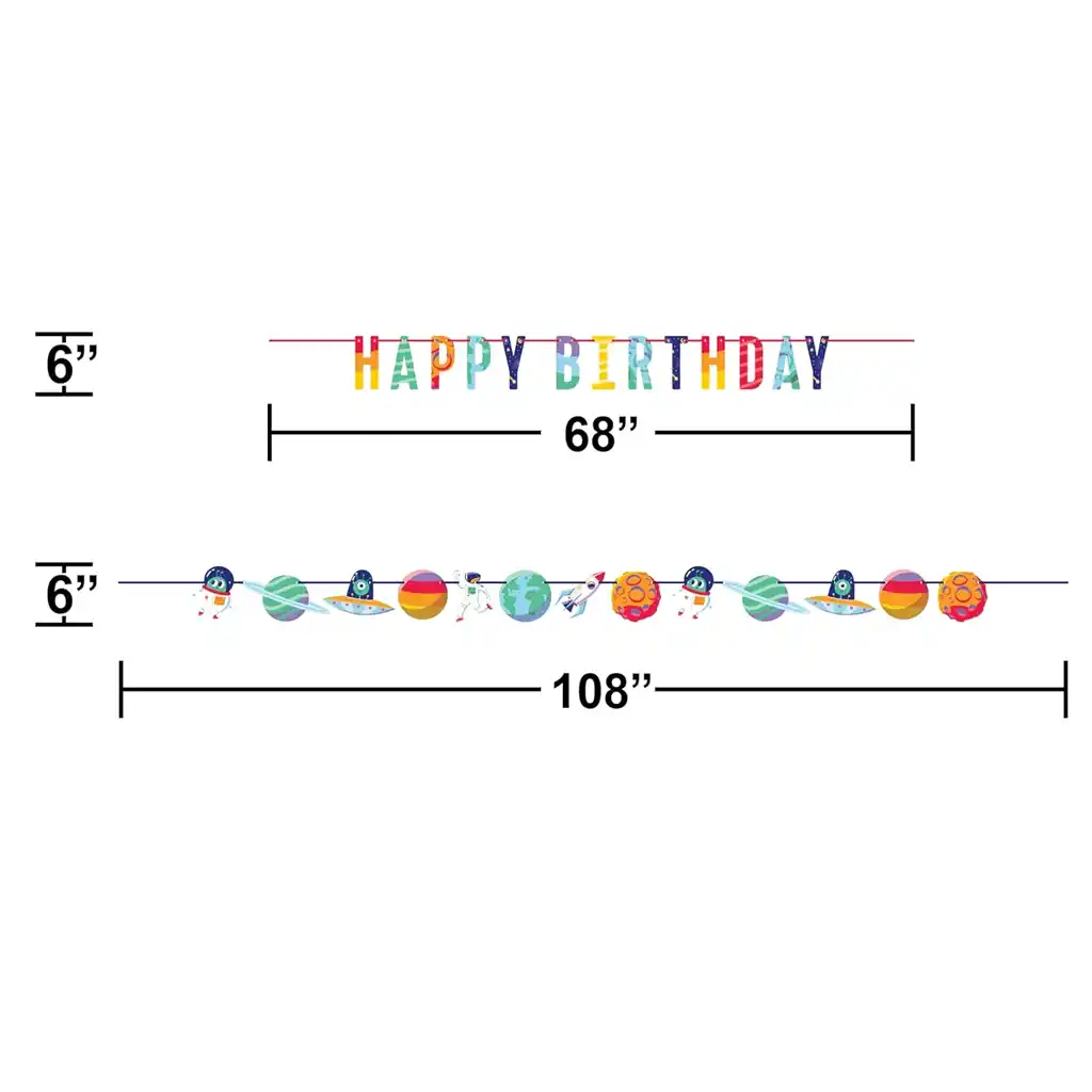 Space Adventures Birthday Banner