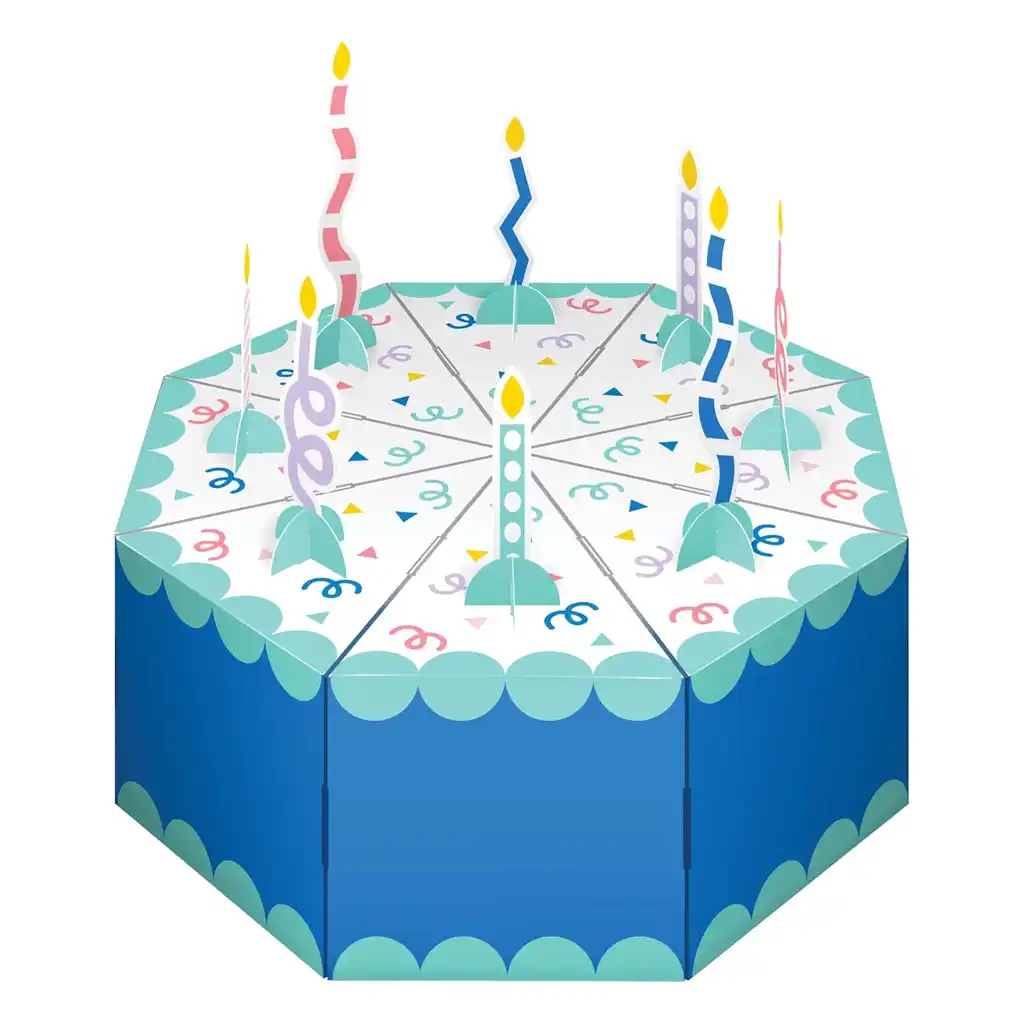 3D Party Patterns Favor Box Centerpiece, 8ct