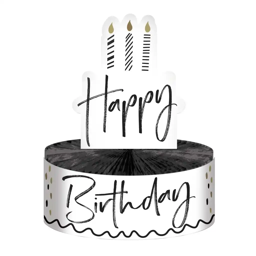 Golden Wishes Happy Birthday Honeycomb Centerpiece