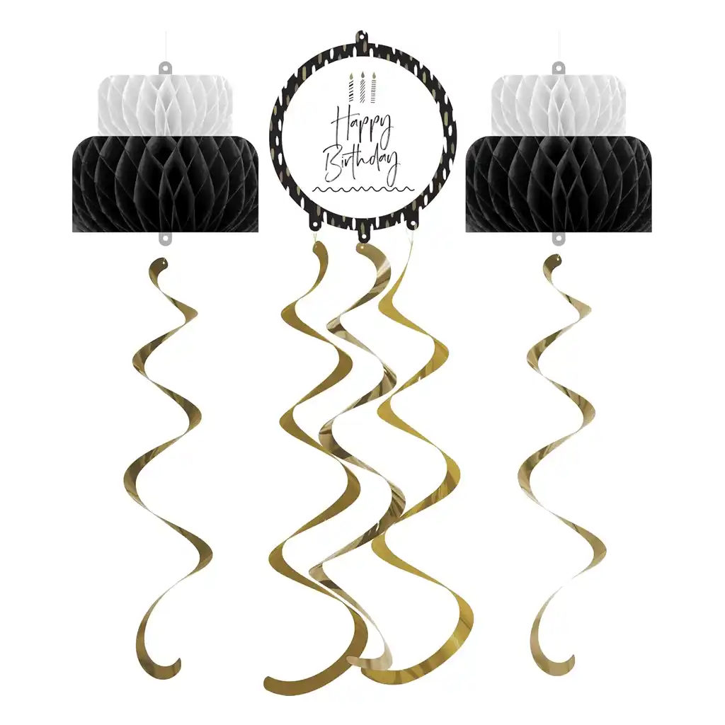 Golden Wishes Hanging Decor, 3ct