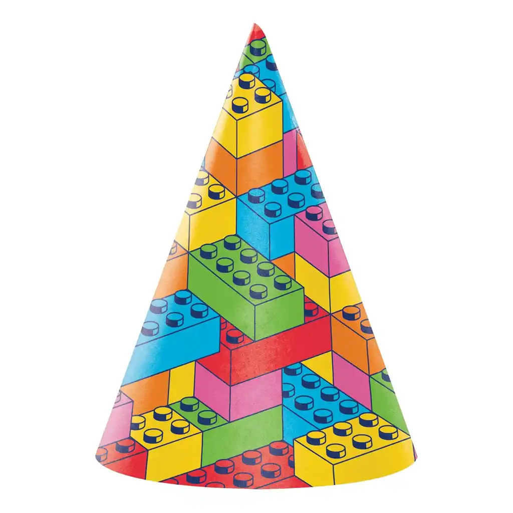 Block Bash Paper Hats 8ct