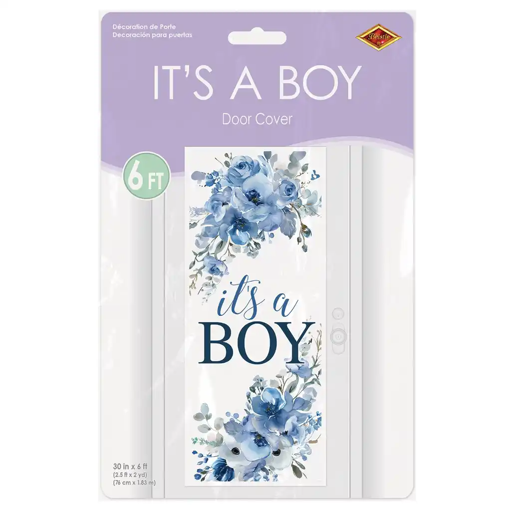 It's A Boy Door Cover, 6ft x 30in