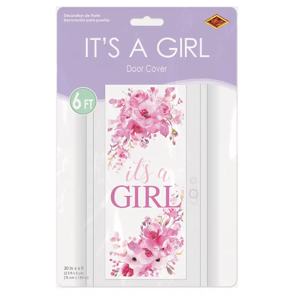 It's A Girl Door Cover, 6ft x 30in