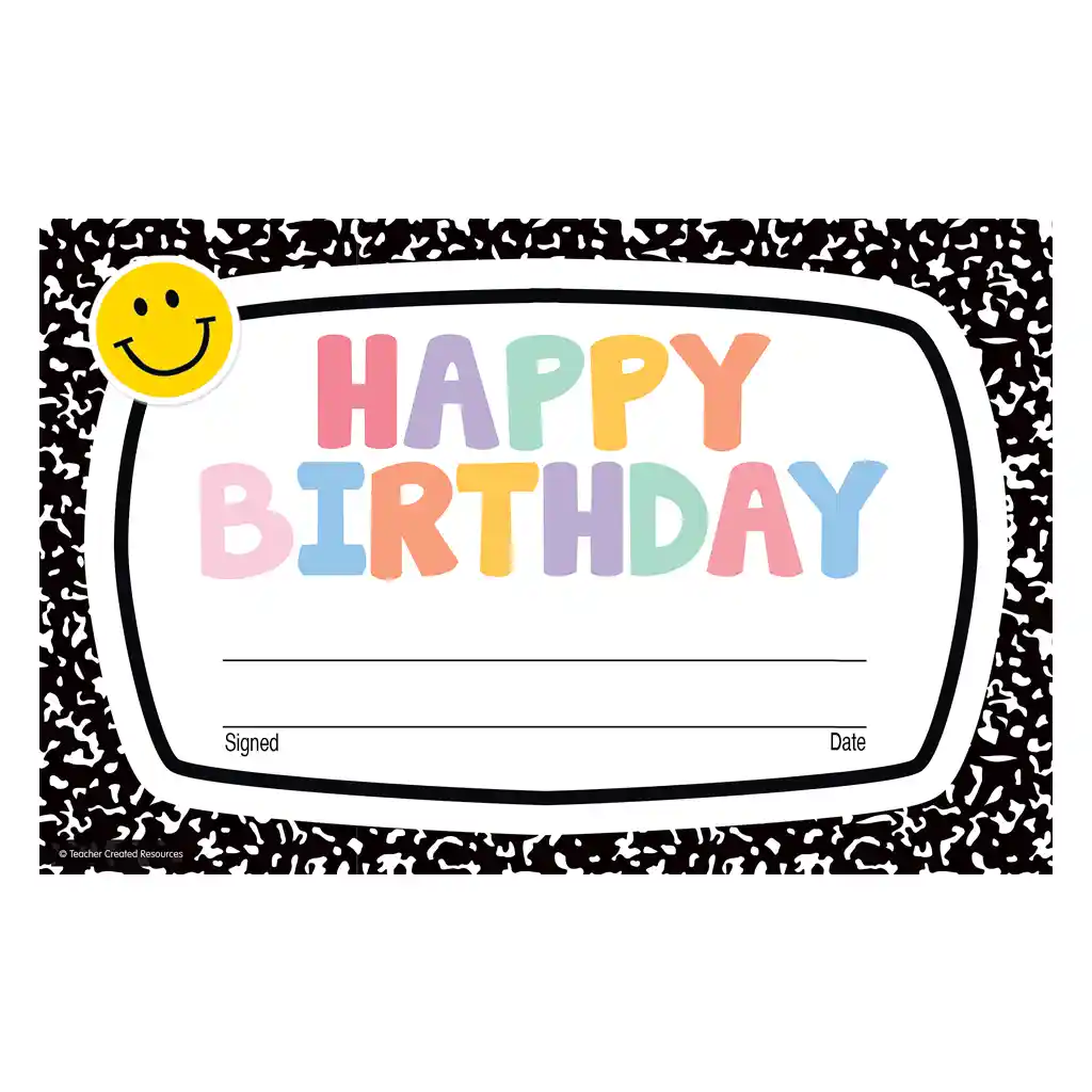 Cool for School Happy Birthday Awards