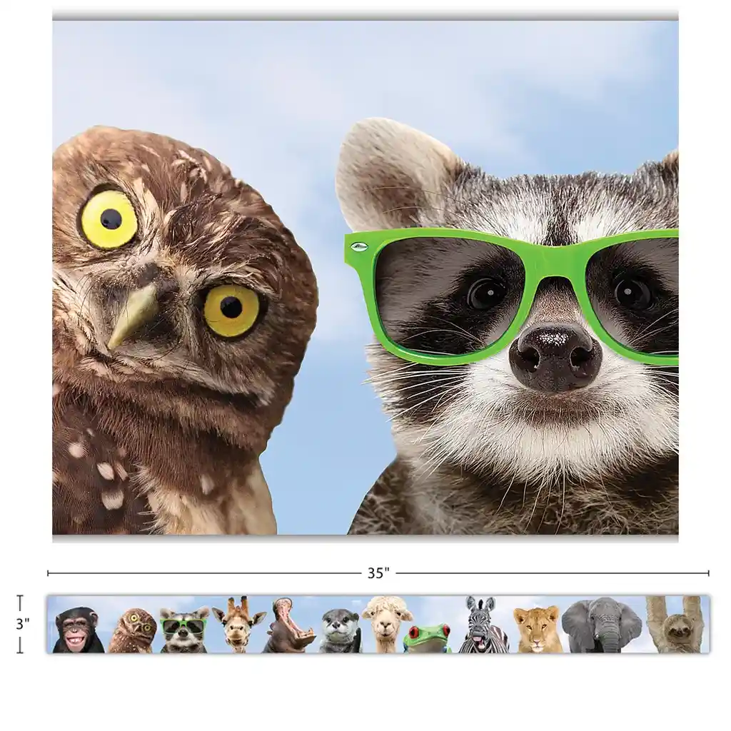 Go Wild Animals Straight Border Trim