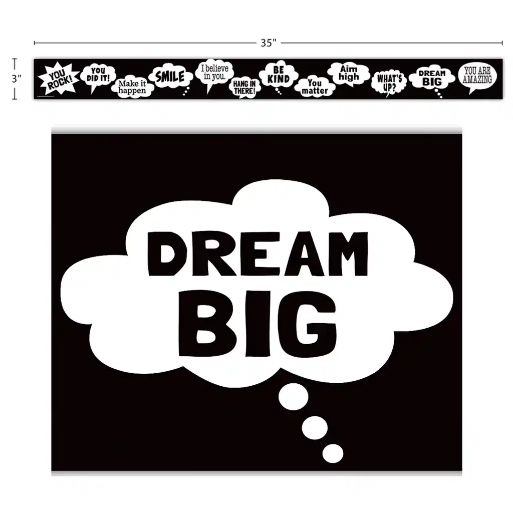 Speech Bubbles Straight Border Trim
