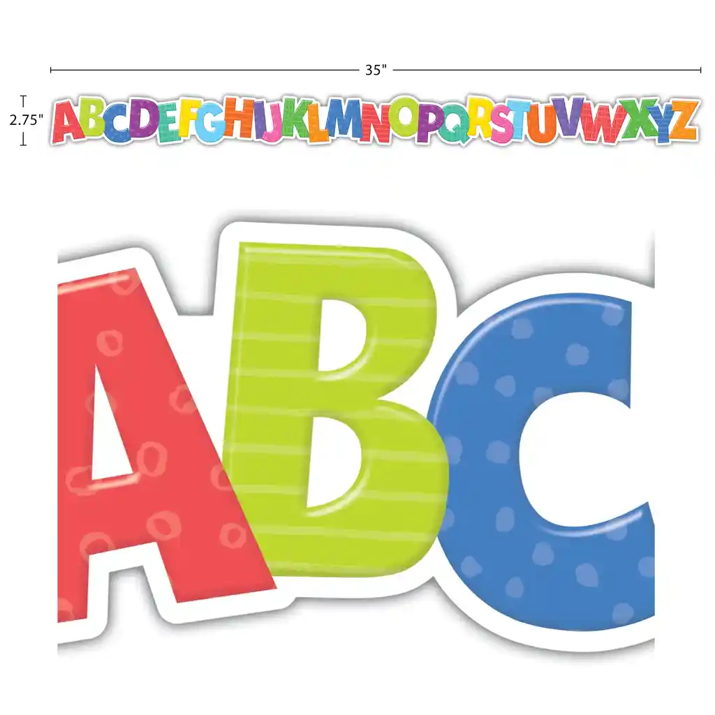 Colorful Alphabet Die-Cut Border Trim