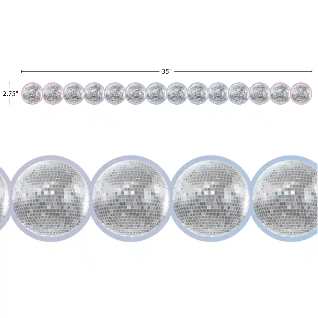 Disco Balls Die-Cut Border Trim