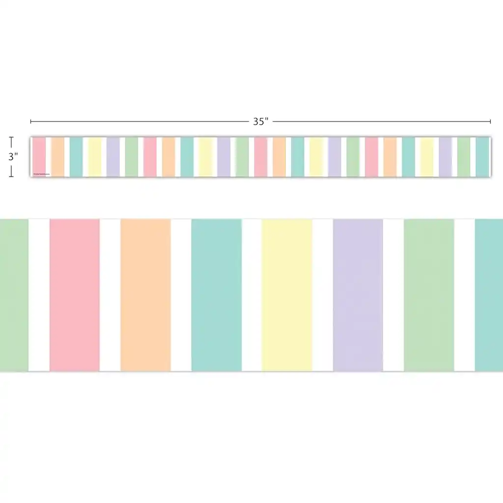 Pastel Pop Stripes Straight Border Trim