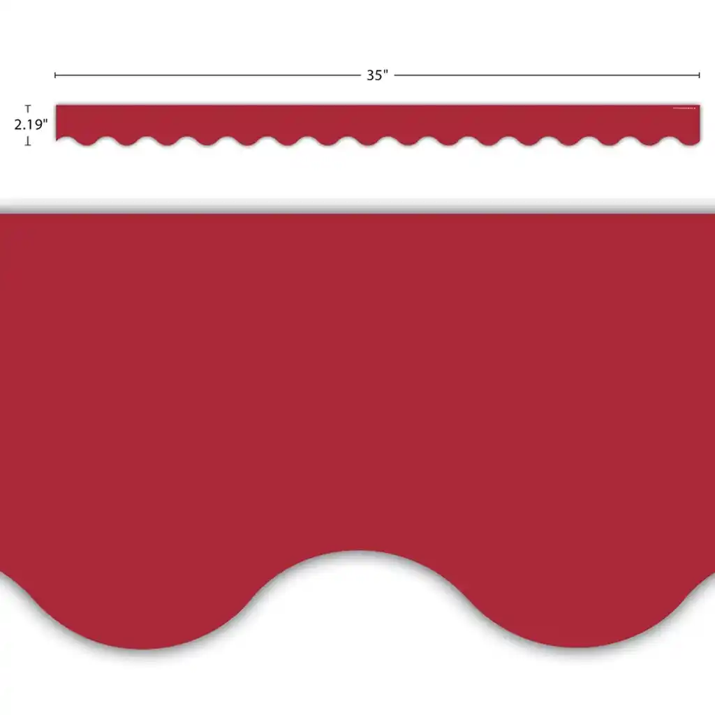 Cranberry Red Scalloped Border Trim