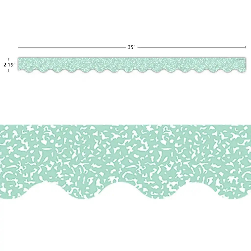 Composition Green Scalloped Border Trim