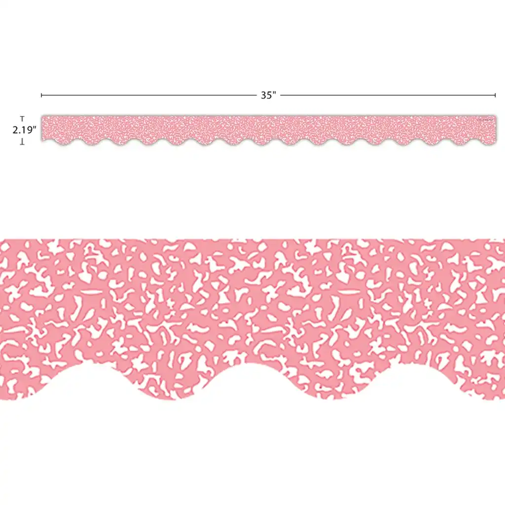 Composition Pink Scalloped Border Trim