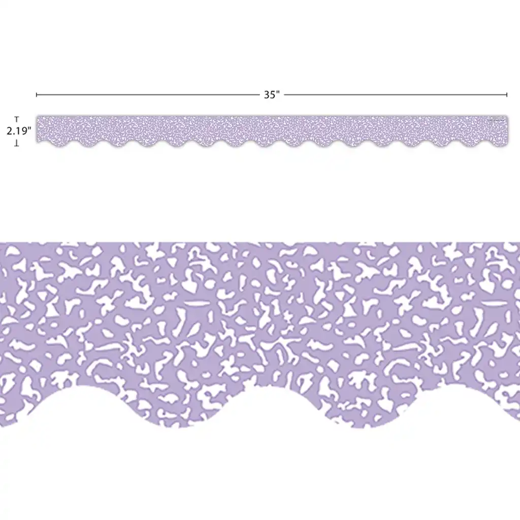 Composition Purple Scalloped Border Trim
