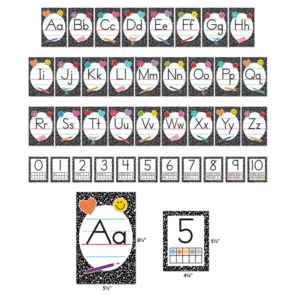 Cool for School Composition Alphabet Bulletin Board