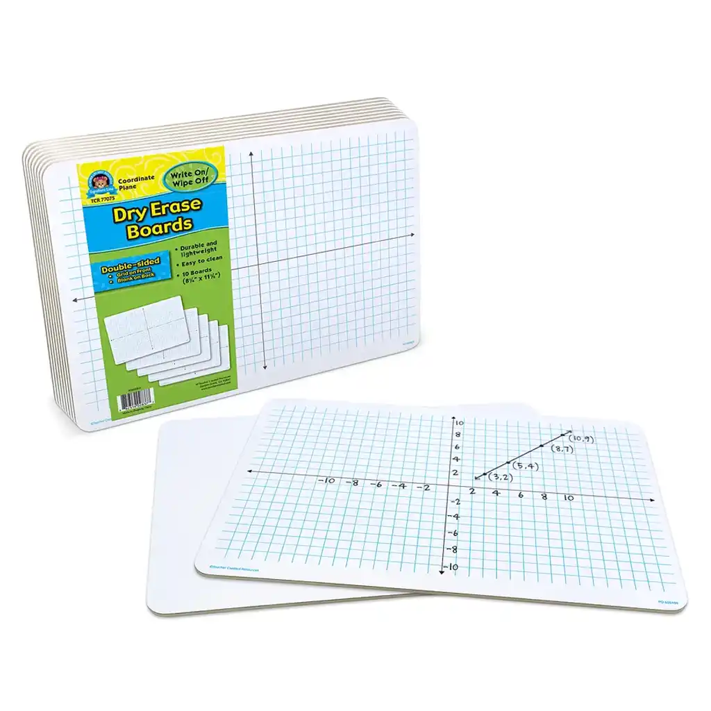 Double-Sided Coordinate Plane Dry-Erase Boards