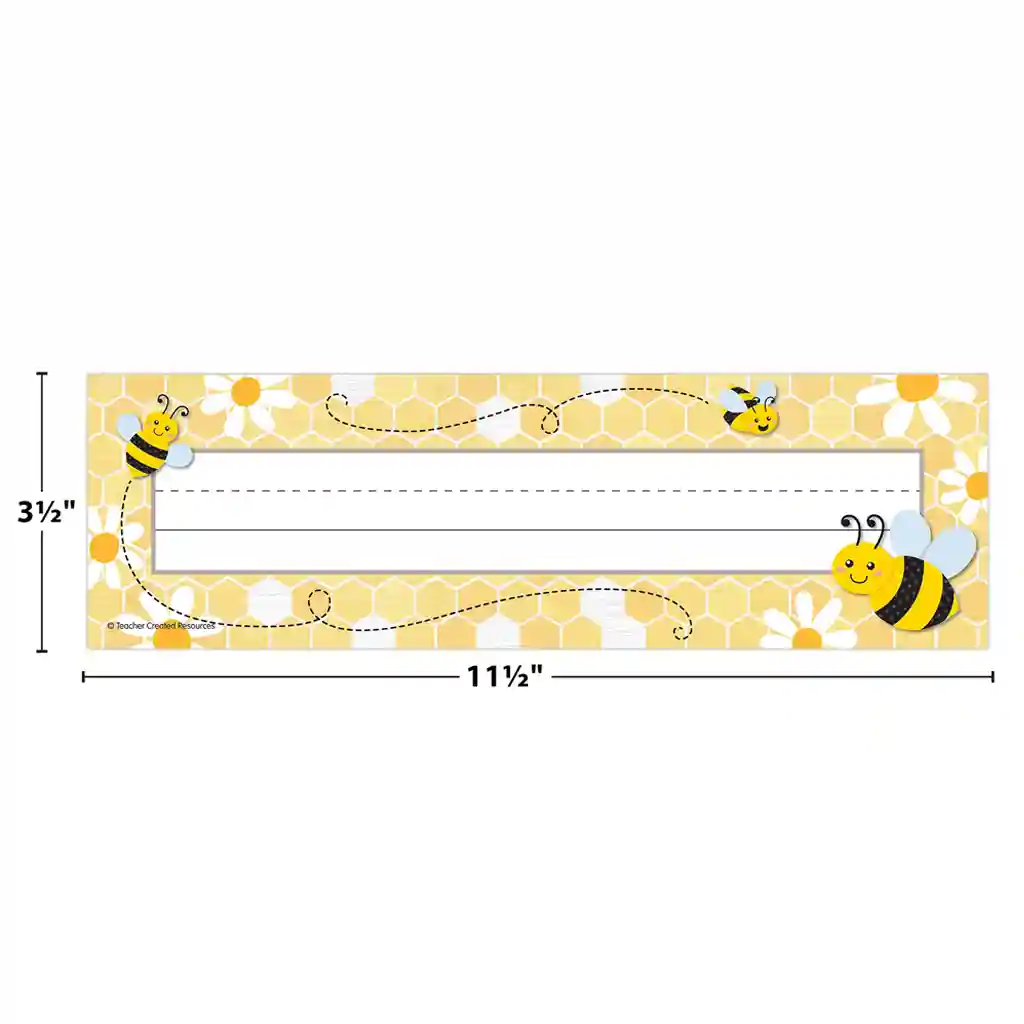 Buzzing Bees Flat Name Plates