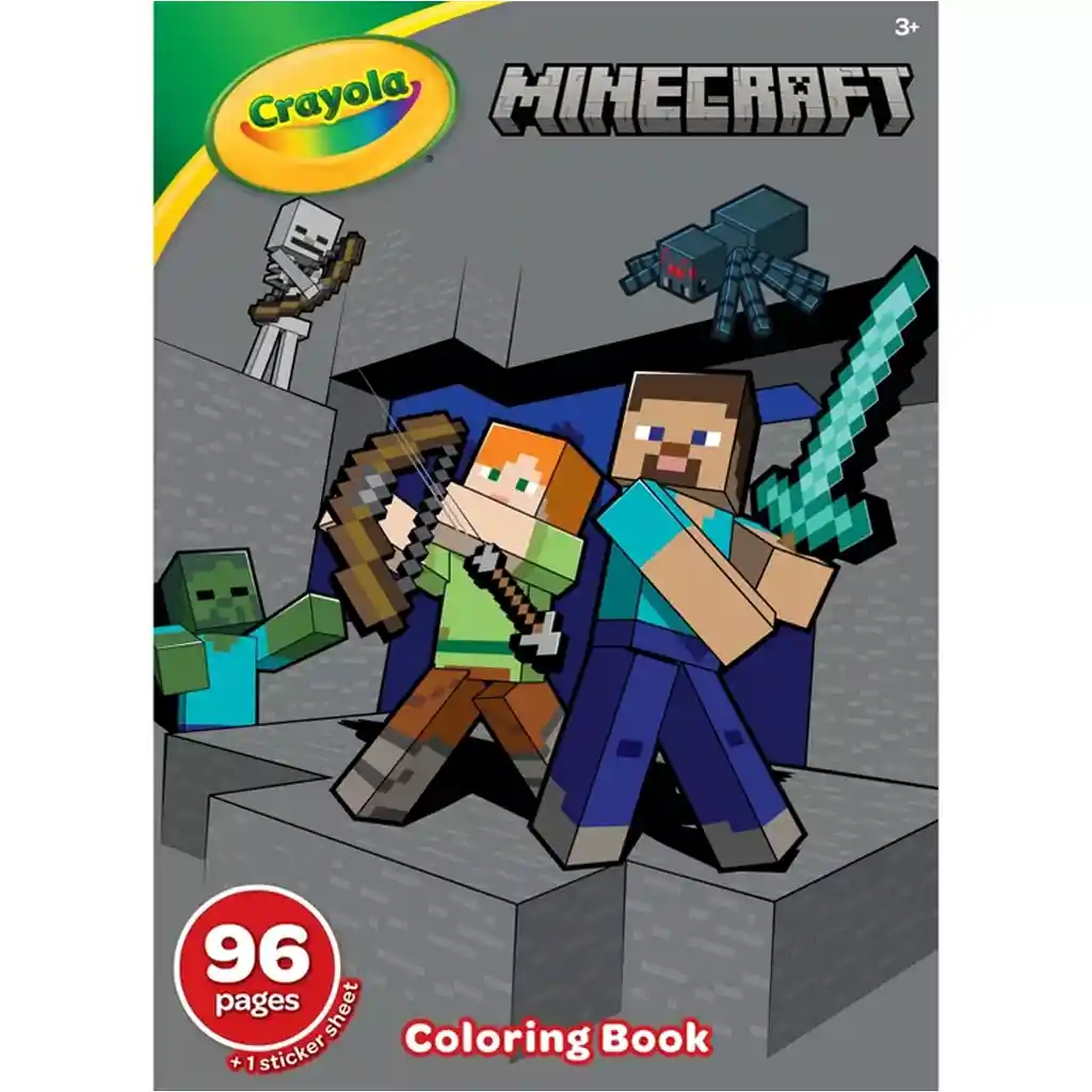 Crayola Minecraft Coloring Book with Sticker Sheet