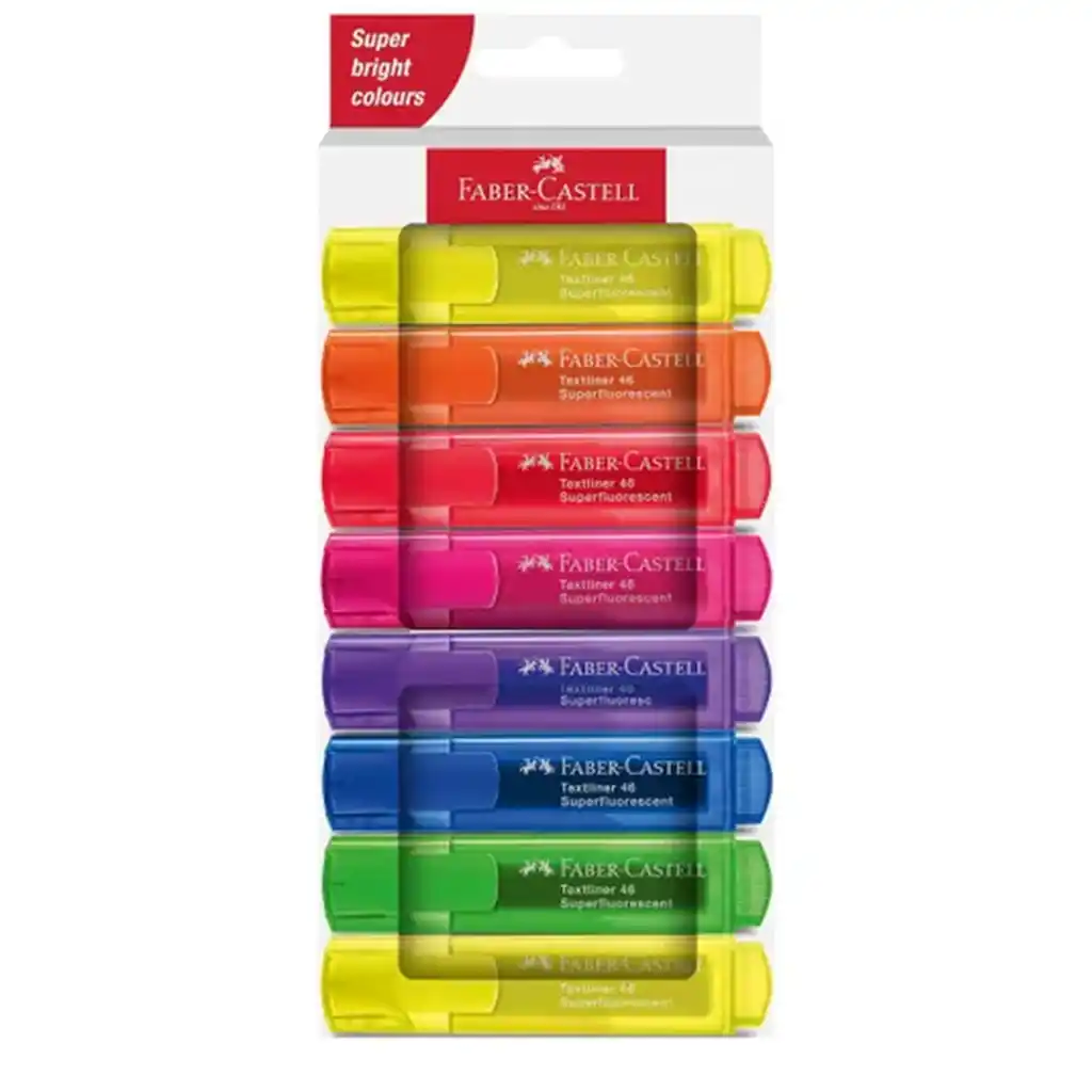 Faber-Castell Textliner Neon Wallet, 8ct