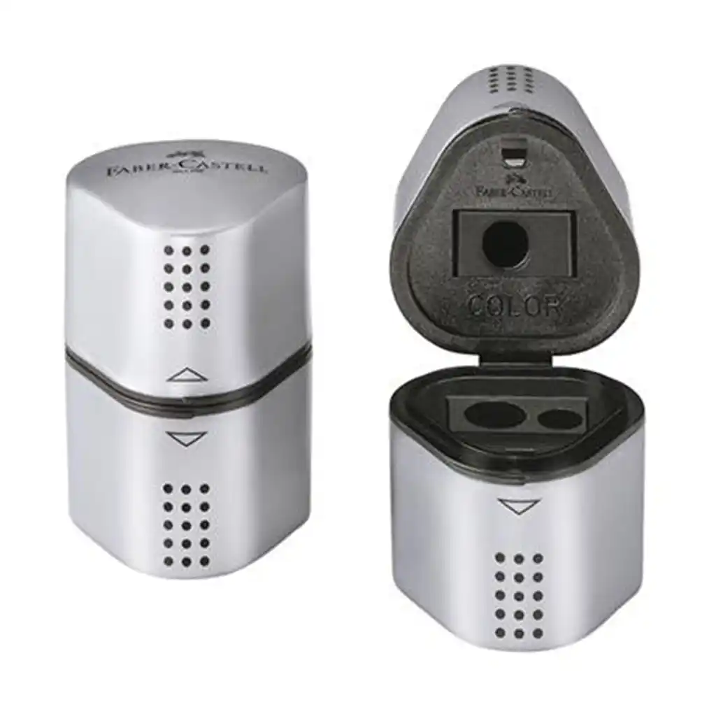 Faber-Castell Grip Trio Sharpener Silver
