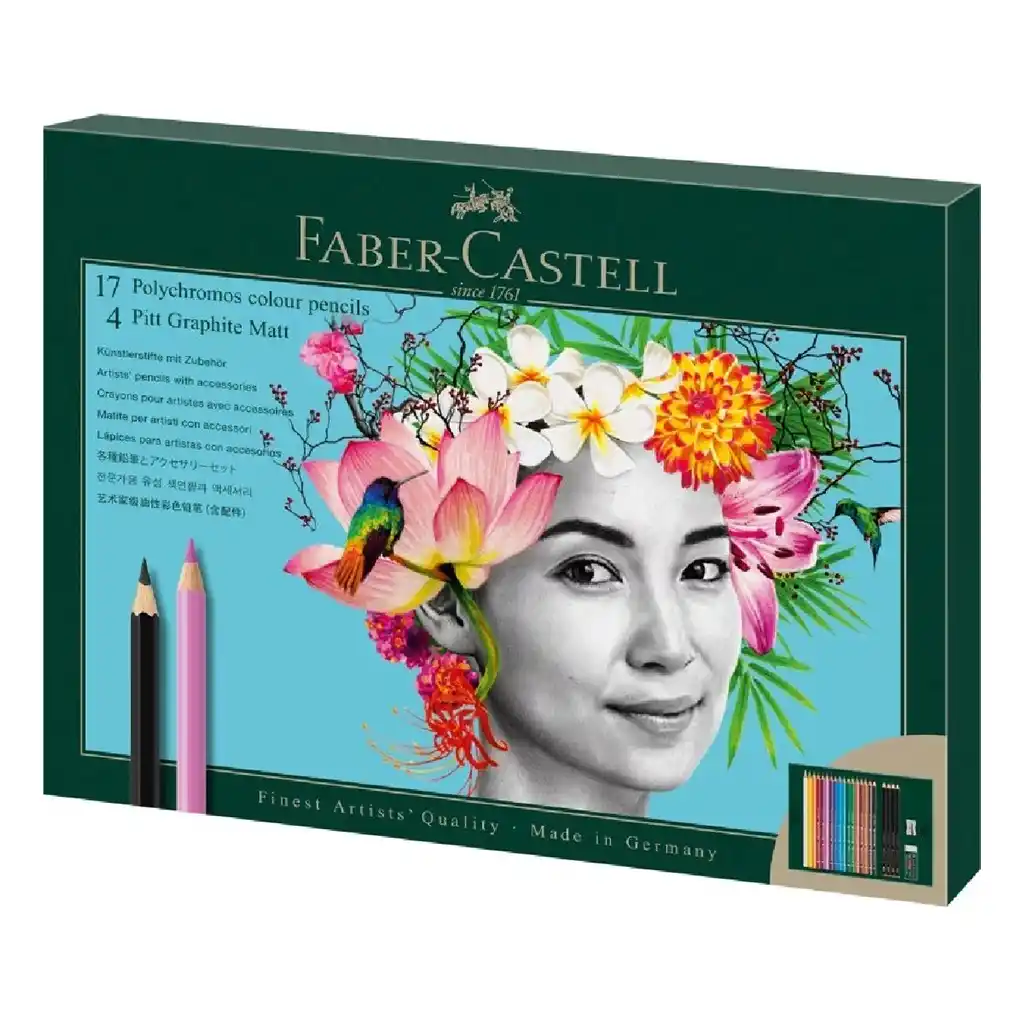 Faber-Castell Polychromos And Matte Graphite Gift Set, 17ct